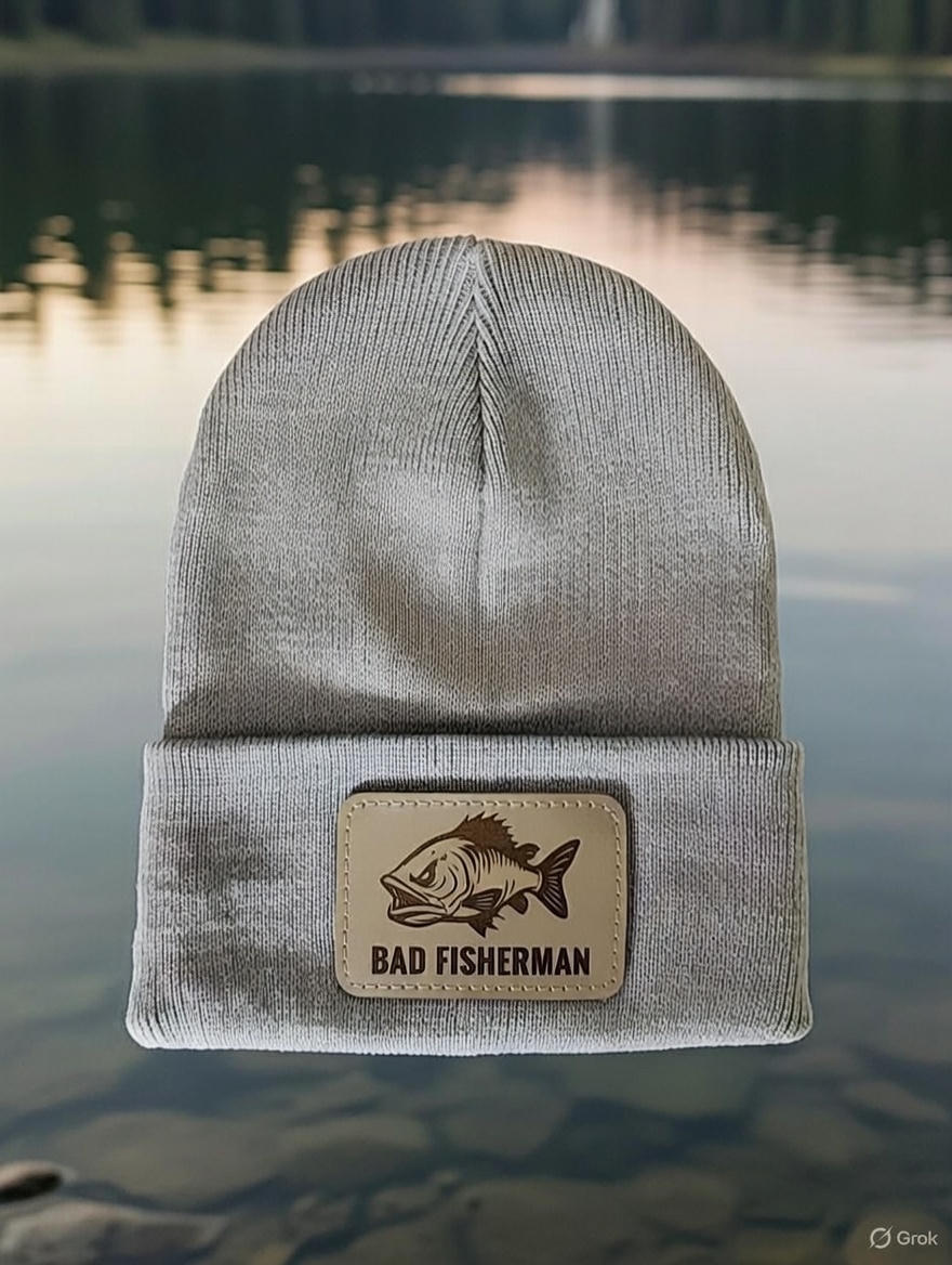 Bad Fisherman Beanie - Custom Engraved Fishing Hat