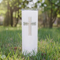 Custom Engraved Cross Tumbler - Personalized Stainless Steel Tumbler