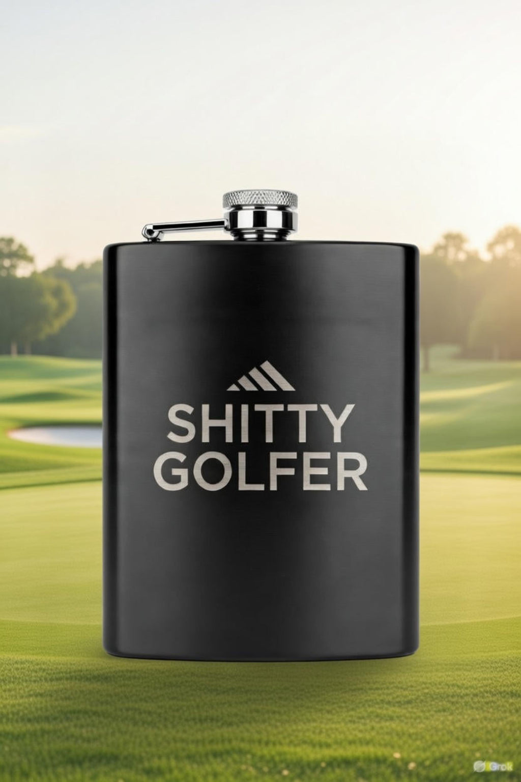 Custom Engraved Golf Flask - Personalized Stainless Steel Hip Flask for Golfers